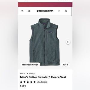 Small Green Patagonia Vest